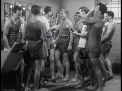 A soldier who is learning more about personal hygiene admires his reflection Stock Footage 75276953