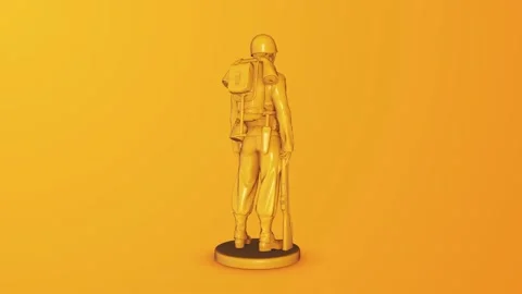 Soldier yellow Stockbeeldmateriaal 154638466