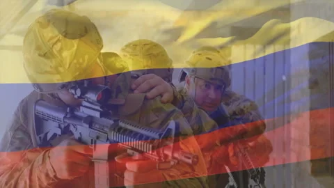Soldiers advancing on command through military corridor clearing route, Stock Footage 314526974