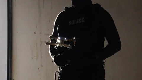 Soldiers are Using Drone for Scouting During Military Operation Stock Footage 243199223