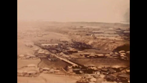 Soldiers attack on the another hillside with the help of air support - 1951 Stock Footage 102859652