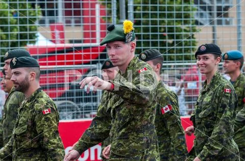 Soldiers of the Canadian armed forces Stock Photos