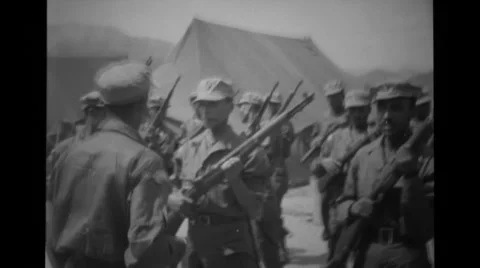 Soldiers checking the rifle Stock Footage