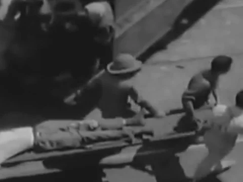 Soldiers coming back from war Stock Footage 123796964
