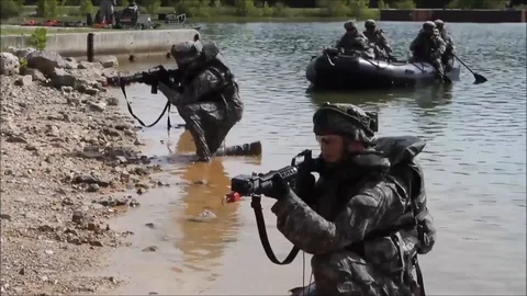 Soldiers conduct basic training during one station unit training - 2015 Stock Footage 105794307