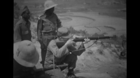 Soldiers doing rifle practice Stock Footage 36294762