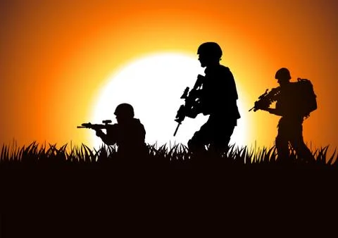 Soldiers Stock Illustration