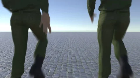 Soldiers March low angle Vídeos de archivo 88292708