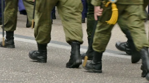 Soldiers Marching Stock Footage 62947823