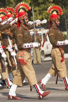 Soldiers Marching Foto stock