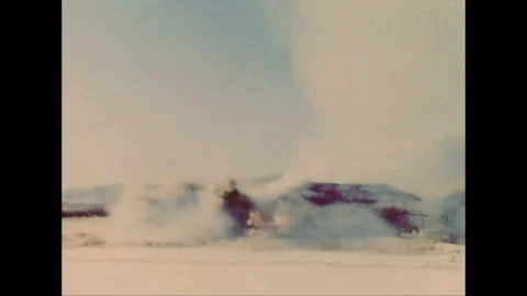 Soldiers move forward after the explosion - 1951 Stock Footage 102859817