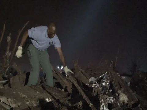 Soldiers performs Tornado Search and Rescue - 2013 Stock Footage 106144868