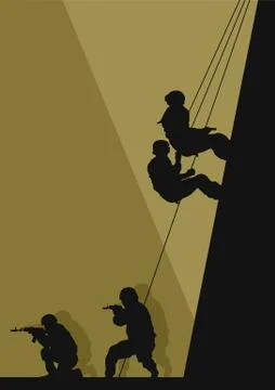 Soldiers of the special setting Stock Illustration