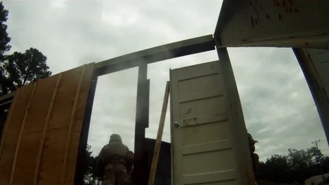 Soldiers in Training Explode a Door* Stock Footage 115120699