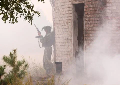 Soldiers training Stock Photos