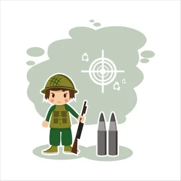 Soldiers in vector format. Stock Illustration