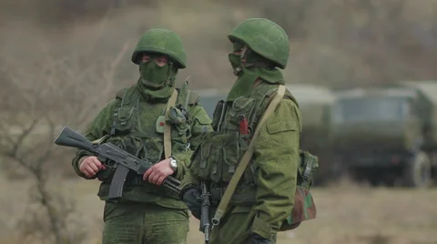 Soldiers on a watch. Editorial 스톡 동영상 35906332