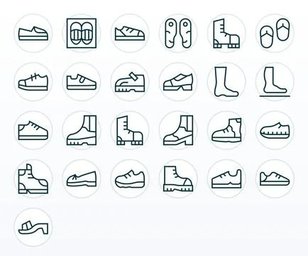 Sole Vector Icon Collection with 25 High Resolution Regular Line Designs Illustrazione stock