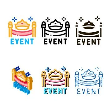 Solemn mix presentation event icon vector outline Stock Illustration