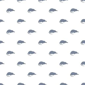 Solenodon pattern repeating on white background Stockillustratie