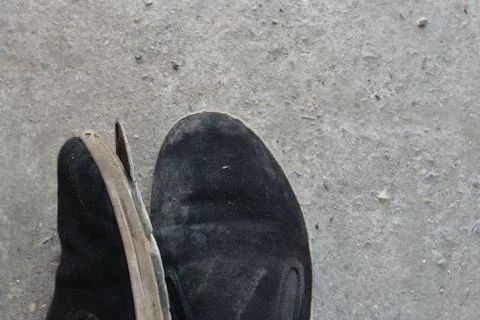 The soles that fall out due to deteriorated adhesives Stock-Fotos