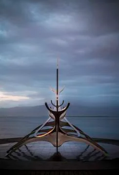 Solfar, a modern sculpture Stock Photos