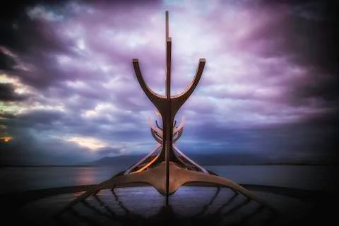 Solfar, a modern sculpture Stock Photos