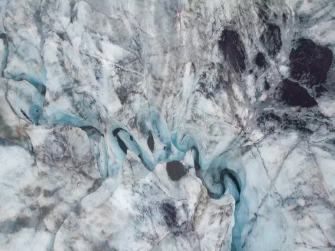 Solheimajokull glacier drone 스톡 동영상 84787677