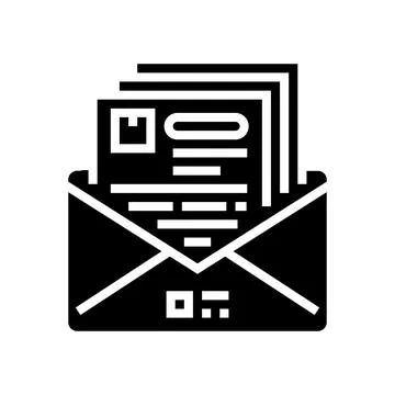 Solicitation process glyph icon vector illustration 스톡 일러스트