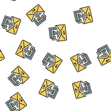 Solicitation process vector seamless pattern Stock Illustration