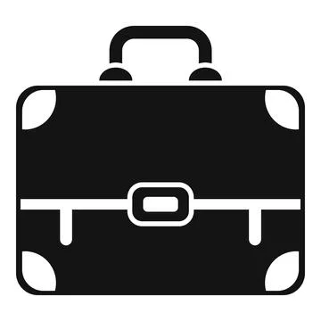 Solicitor briefcase icon simple vector. Business bag Stock Illustration