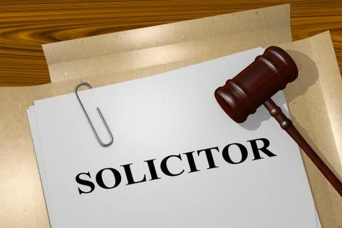 Solicitor legal concept Stock Illustration