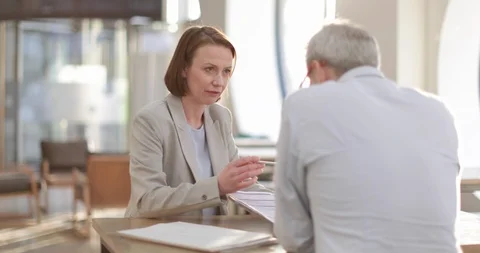 Solicitor meeting with client Stock Footage 86525950