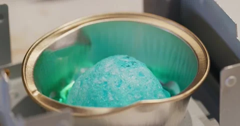 Solid alcohol fire burner for cooking food Stock Footage 137868687