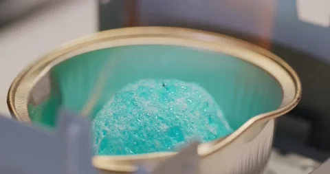 Solid alcohol fire burner for cooking food Stock Footage 138362454