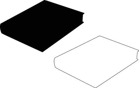 Solid and outline book icons vector Stock Illustration