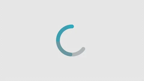 Solid arc with gradient rotating on transparent background. Loading animati.. 動画素材 303221055