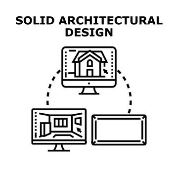 Solid architectural design planning and developing blueprints Stock Illustration