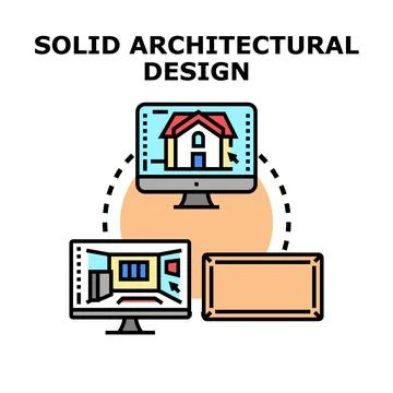 Solid architectural design planning and developing blueprints Stock Illustration