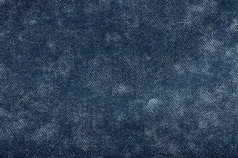 Solid background of blue denim. Close-up. Texture Stock Photos