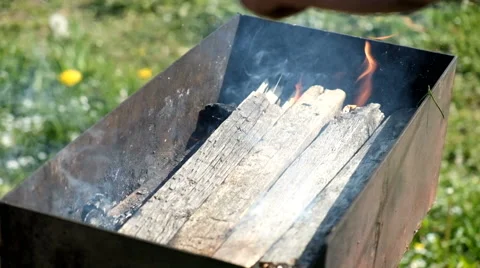 Solid BBQ Outdoors Stock Footage 63847631