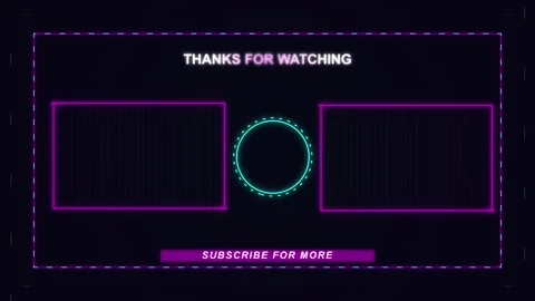 Solid black background video end screen template Stock Footage 345182293