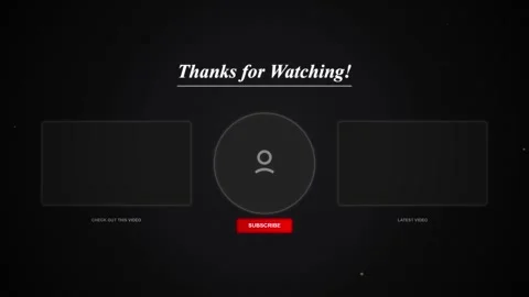 Solid Black Background for Video Outro and End Screen Video stock 345182277
