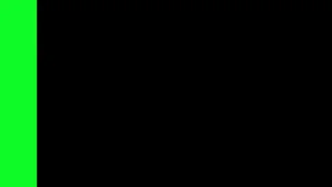 Solid black bar wipes green screen from right side Video stock 331767914