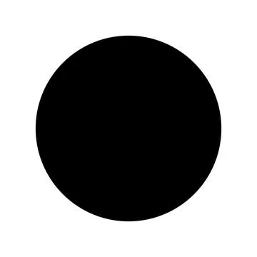Solid black circle icon vector illustration Stock Illustration
