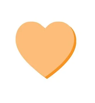 A solid black heart shape centered on a white background. Stock Illustration