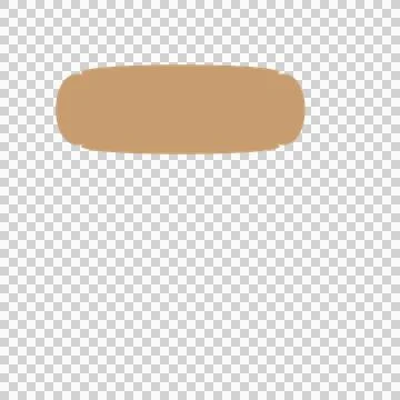 Solid Black Horizontal Oval Shape With Rounded Ends Stock Illustration