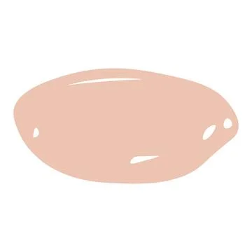 A solid black irregular oval shape with white light reflections. Stock Illustration