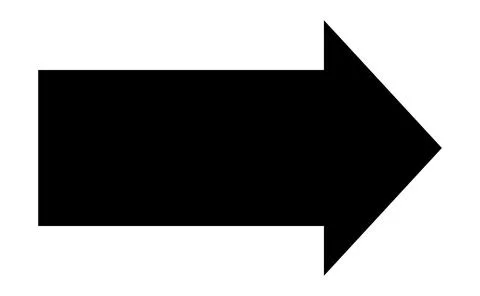 Solid black right arrow symbol, Classic bold pointer graphic, Simple monochro Ilustração Stock