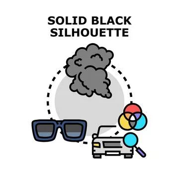 Solid black silhouette concept vector illustration Stock Illustration